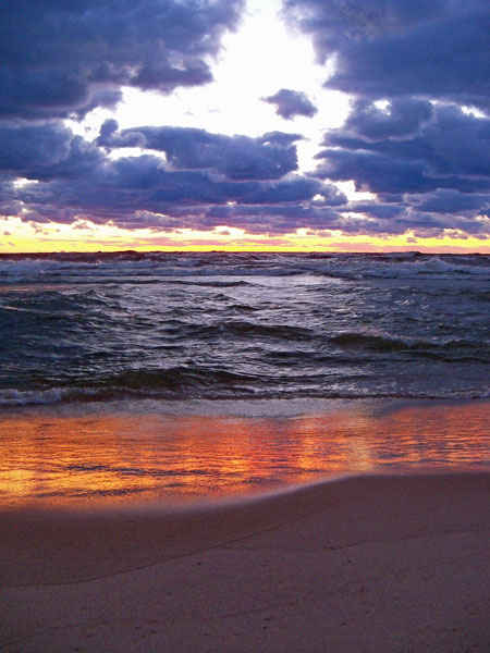 breezy sunset ottawa beach holland state park