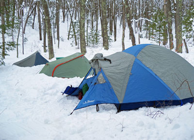 Winter Camping – Pine Valleys Pathway – Baldwin, Michigan