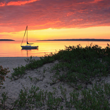 Camping at Barnes County Park, Petoskey SP and Young SP